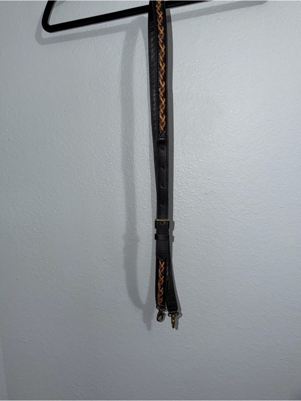Fossil Braided BROWN LEATHER Crossbody Replacement Strap - Picture 15 of 15